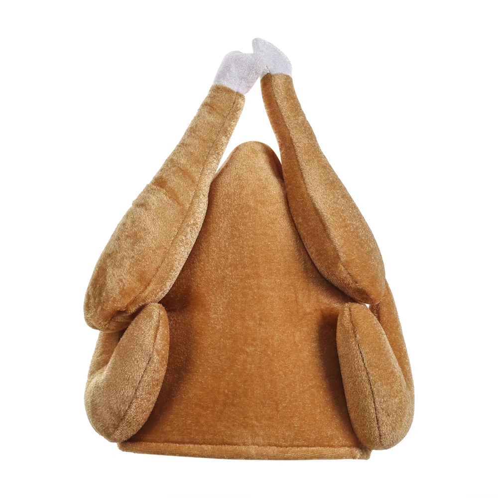 Thanksgiving Day Roasted Turkey Hat, Drumstick Shaped Plush Cap