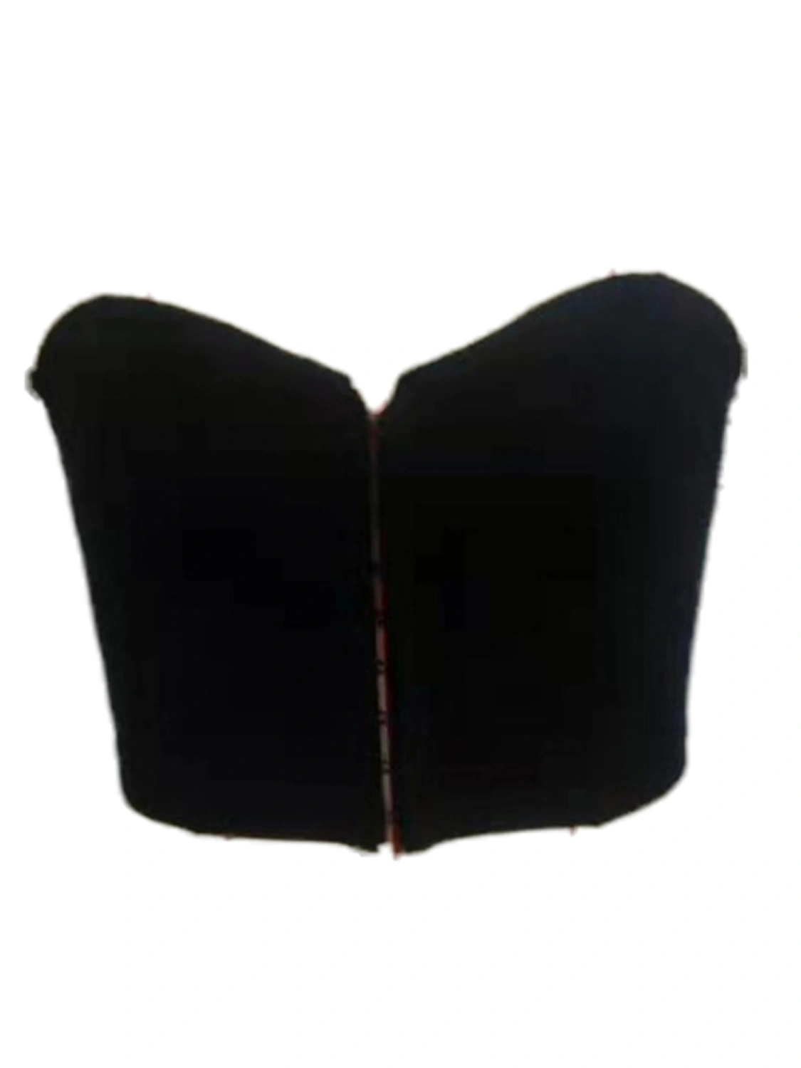 Women’s Solid Color Bustier Tops, Strapless Front Clasp Short Clothes