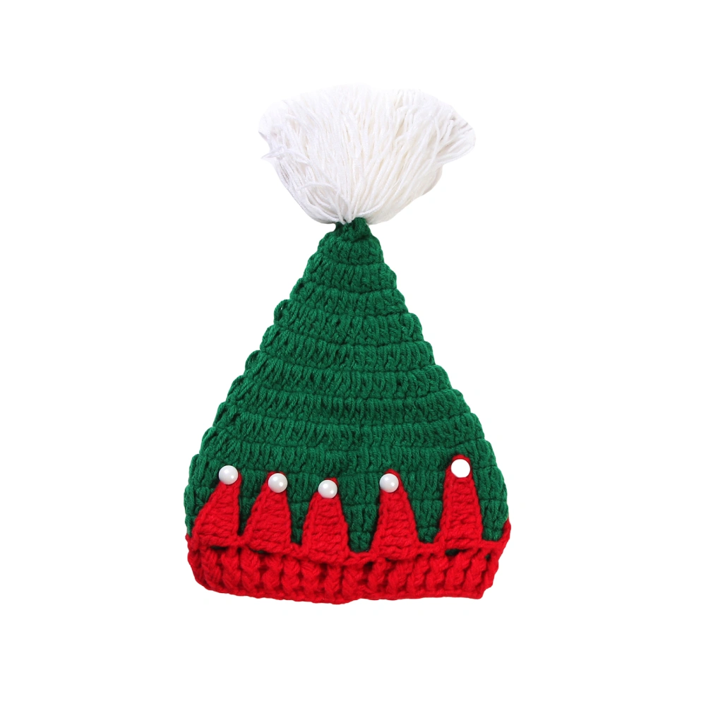 Family Matching Knitted Hat, Contrast Color Christmas Tree Shaped Cap