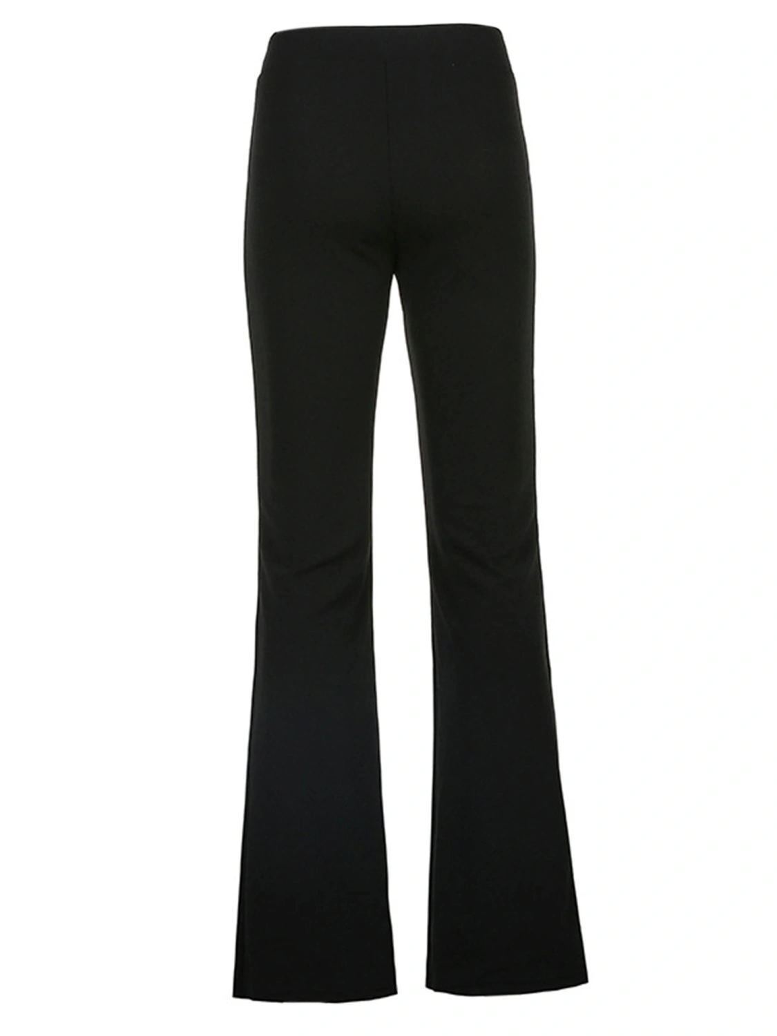 Women Fashion Flared Pants, Solid High Waist Wide Leg Trousers