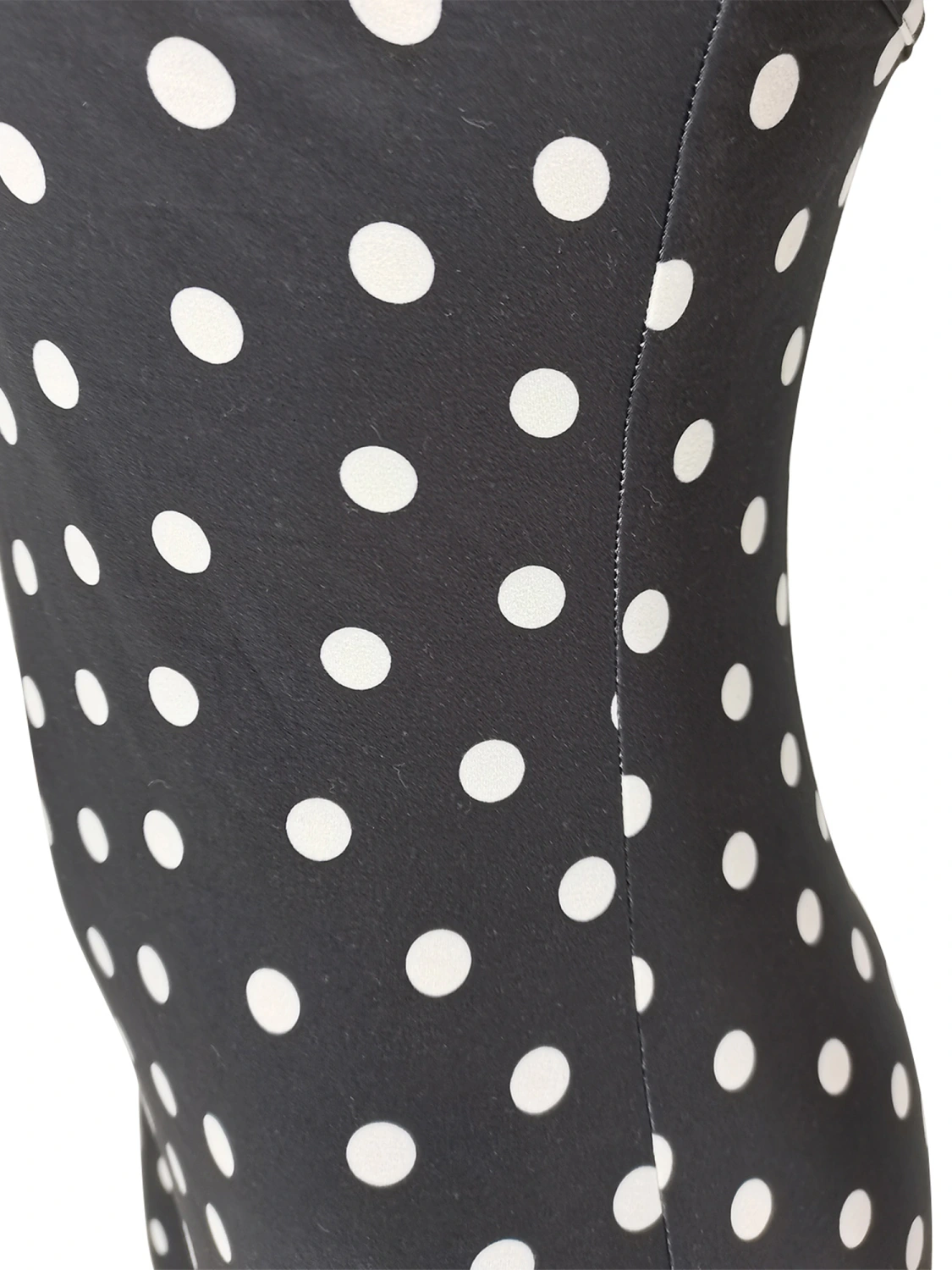 Female Polka Dot Print U-Neck Spaghetti Strap Jumpsuit Romper Playsuit
