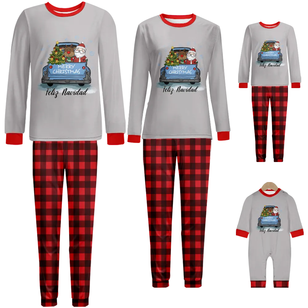 Matching Christmas Pjs For Family,Xmas Pjs FamilyLong Sleeve Pajama Set For Women