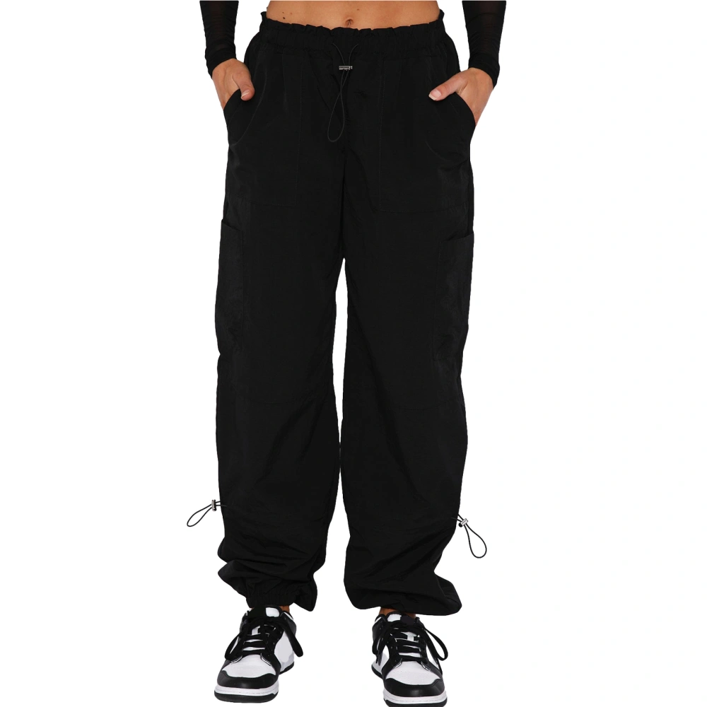 Women Loose Cargo Pants Elastic Drawstring Sweatpants with Pockets