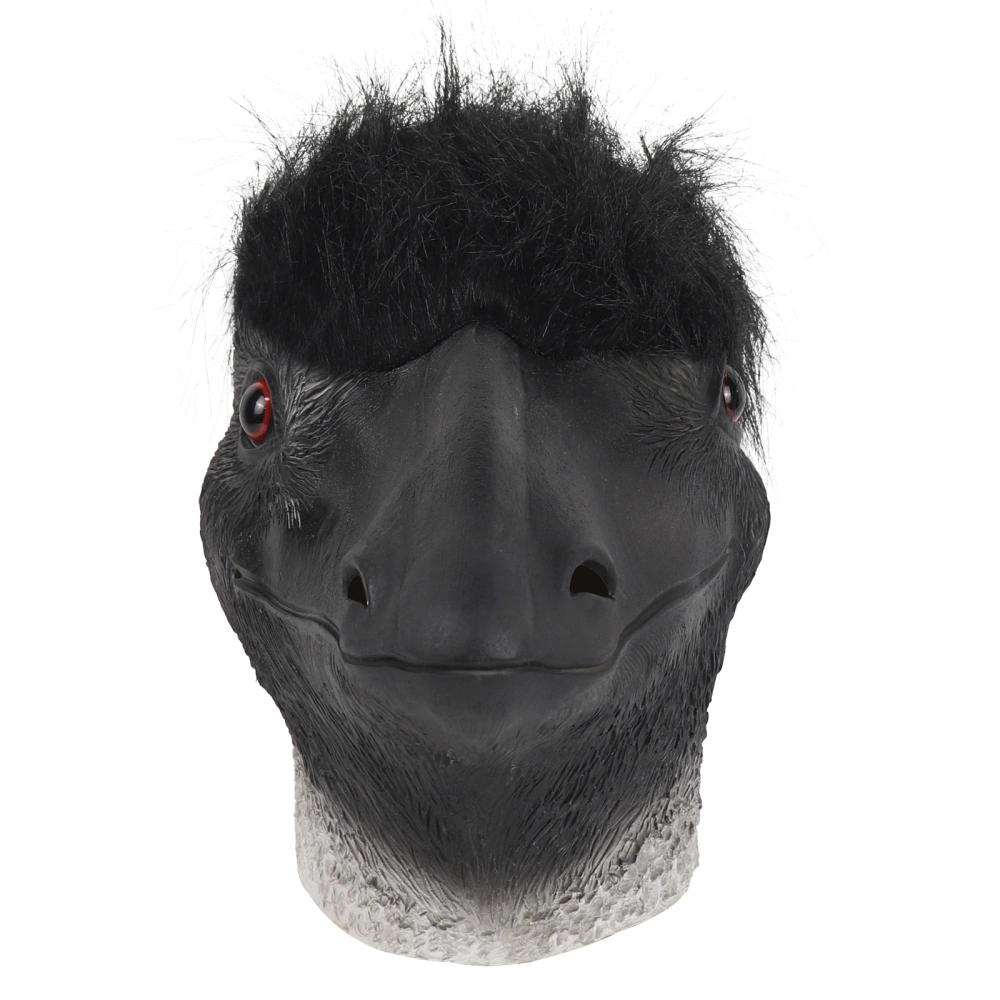 Halloween Ostrich Headgear Funny Bird Emu Headwear Face Covering