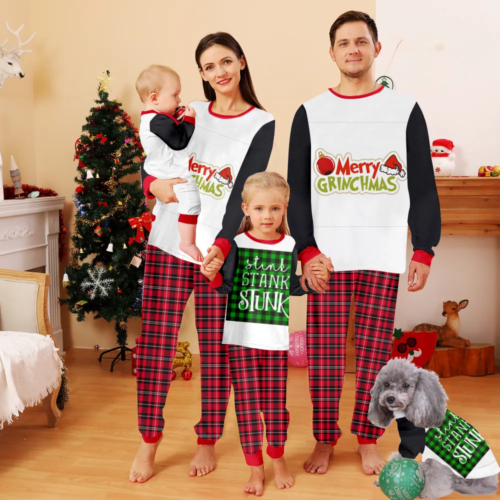 Dr. Seuss Grinch Christmas Pajamas,Matching Pajama SetChristmas Pajamas Pants For Family