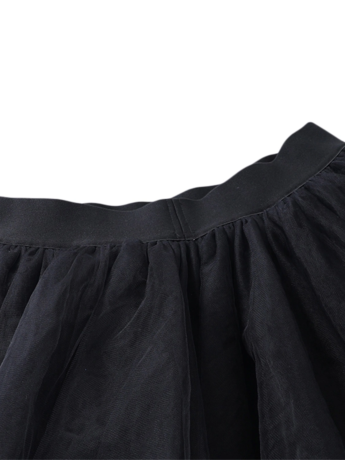 Women's Short Skirts, Solid Color Gauze High Waist Bubble Skirt