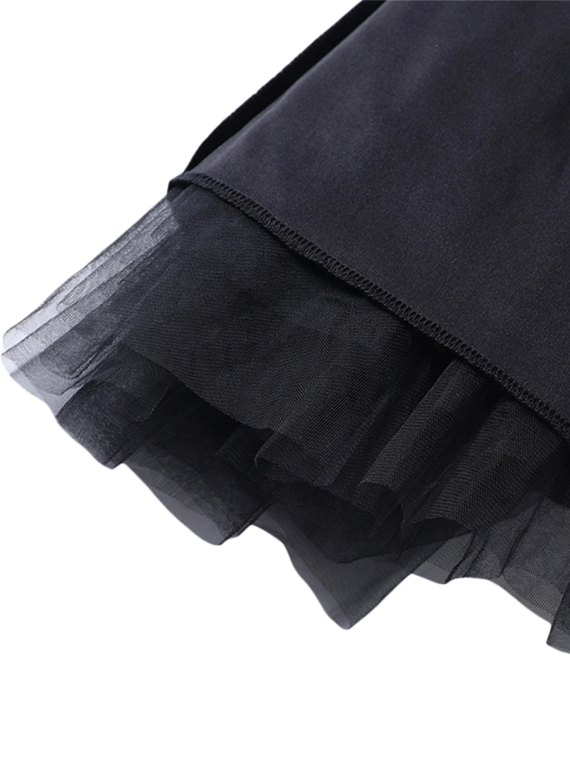 Women's Short Skirts, Solid Color Gauze High Waist Bubble Skirt