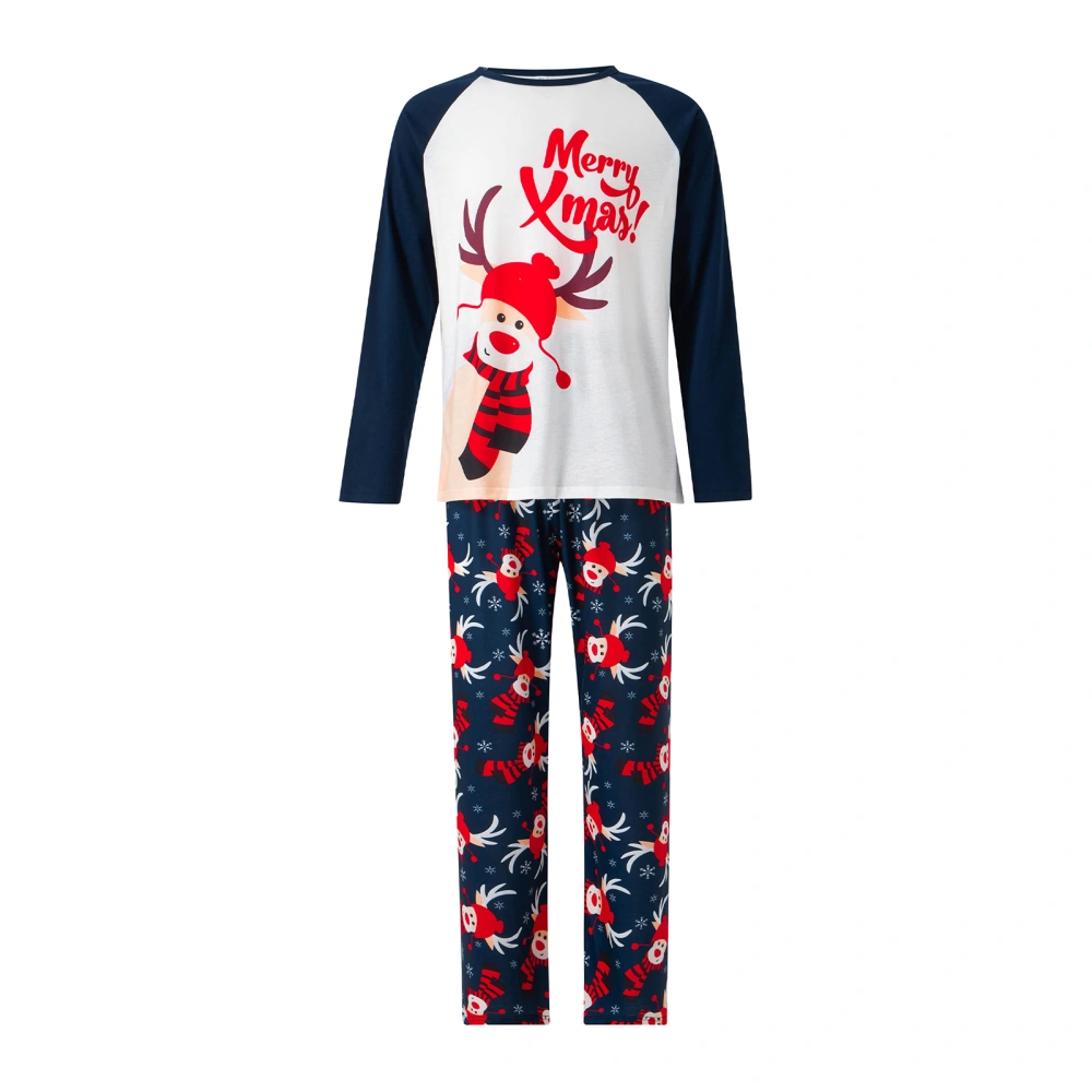 Long Sleeve Patchwork Tops + Elk Print Pants or Long Sleeve Jumpsuit