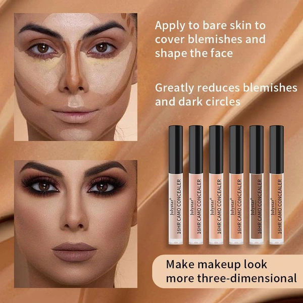 Clean Invisible Lightweight Concealer - Waterproof, Sweatproof, Long-lasting - 6 Colors - Concealer to Cover Dark Circles, Acne Scars, Shielding Cream Concealer for Acne Marks - Long-lasting Concealer Cream