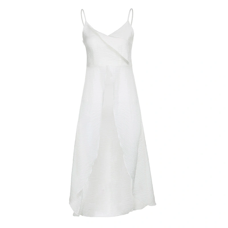 Women Camisole, Spaghetti Straps V-neck Patchwork Slit Summer Tops