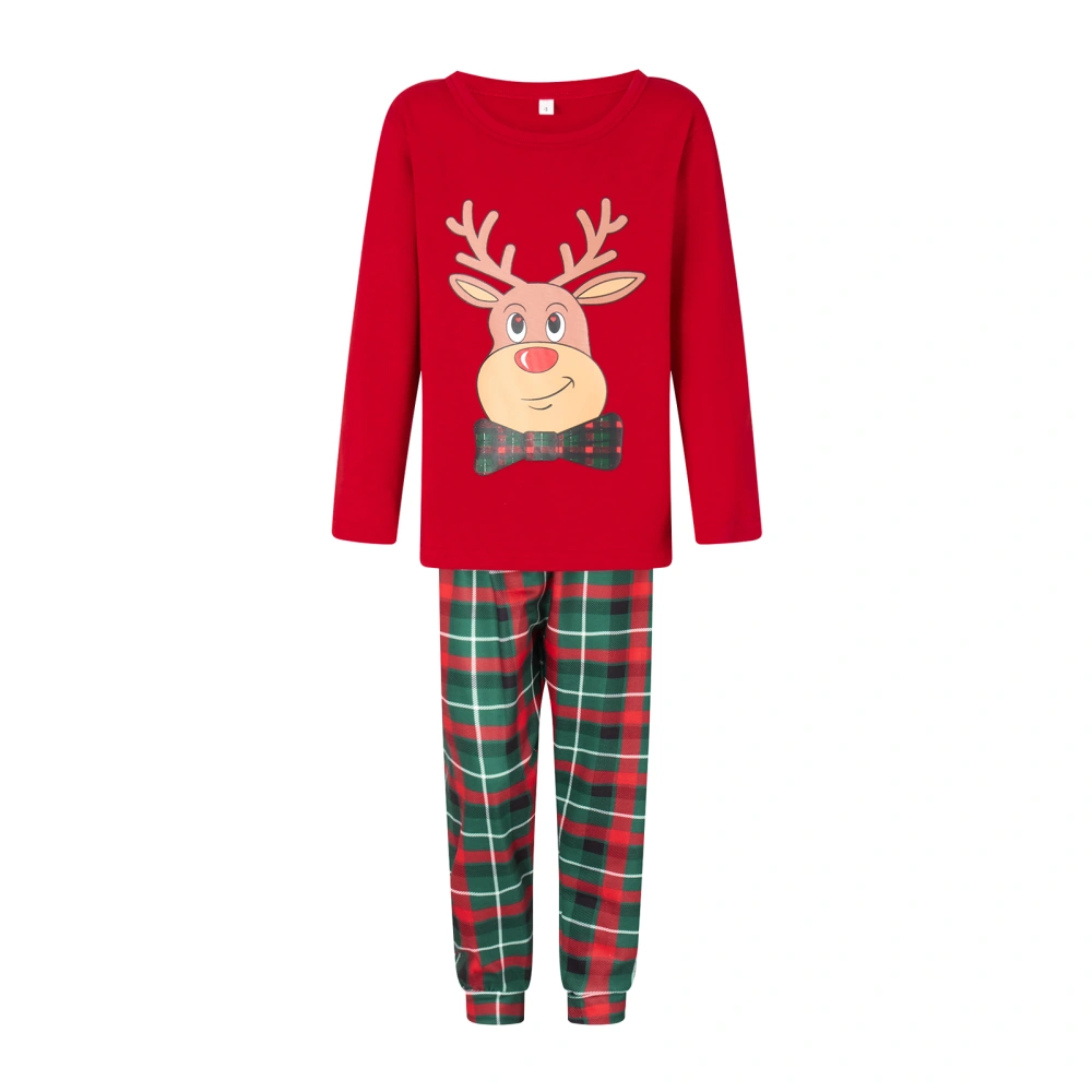 Family Matching Christmas Pajamas Set Deer Head & Plaid Pajamas