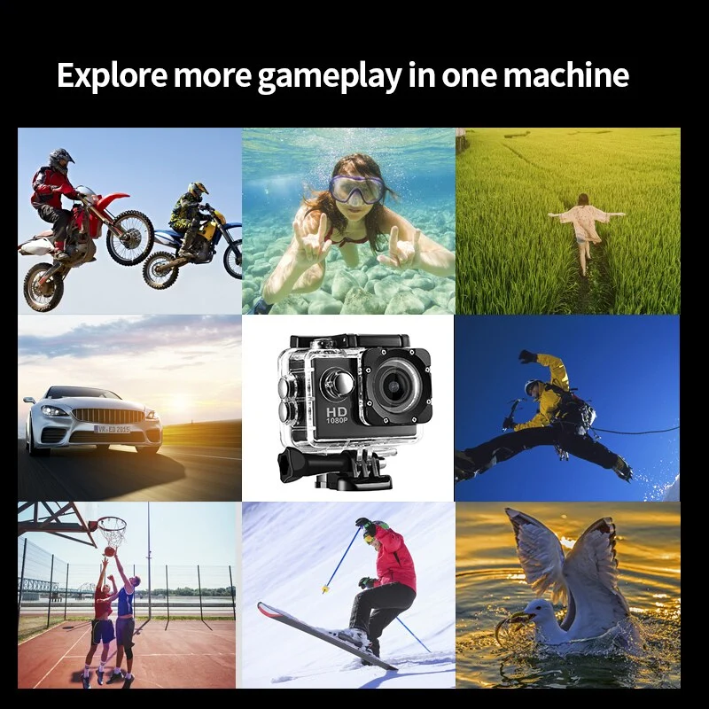 Underwater Waterproof Sports Dv Multifunctional Outdoor Cycling Machine Sports Sports Camera Sports Diving Camera