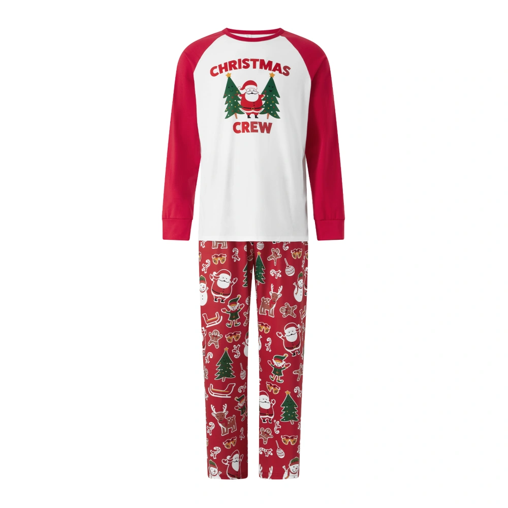 Matching Family Pajamas, Christmas Tree Print Tops + Cartoon Pants