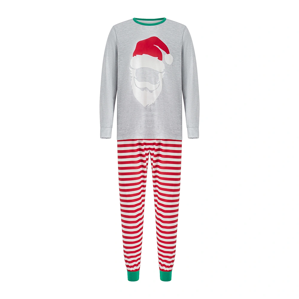 Christmas Family Matching Pajamas Set, T-shirt with Striped Pants