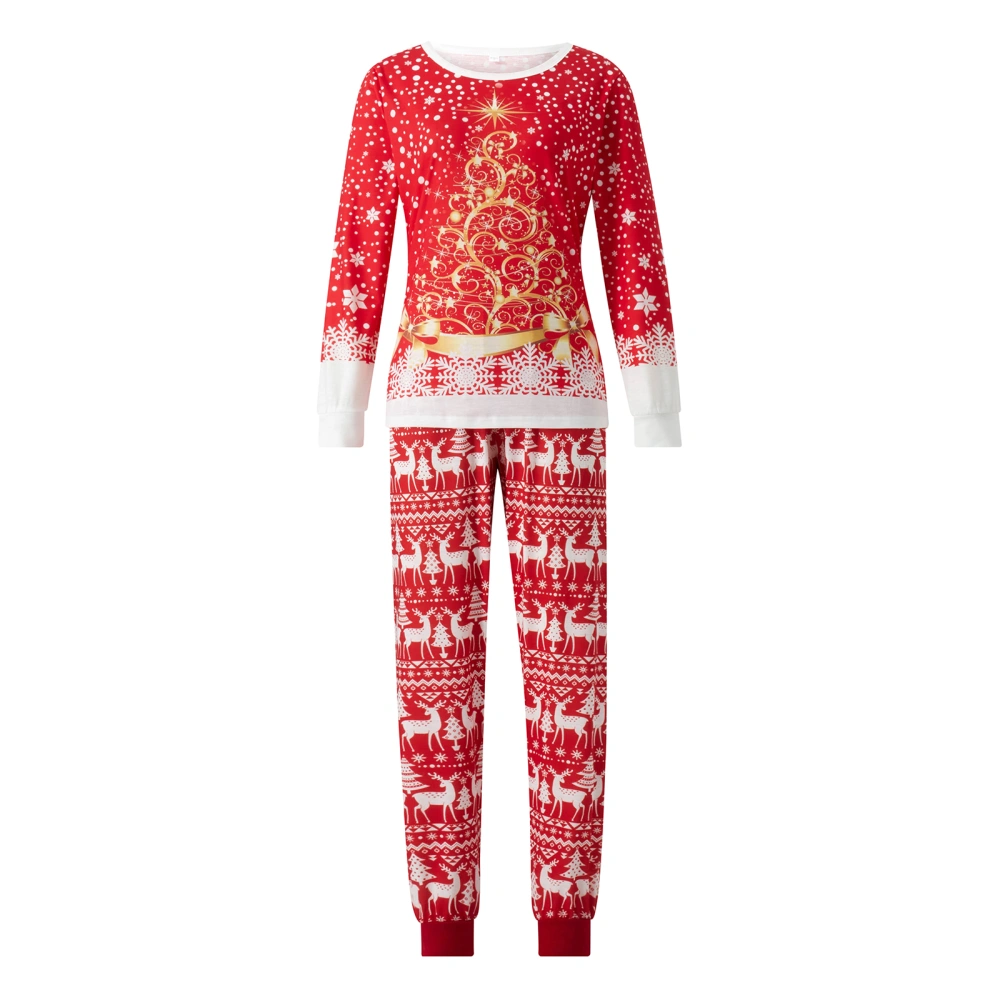 Christmas Pajamas for Family, Gnome Truck Print Tops + Pants Set