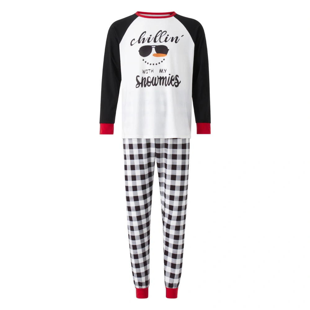 Family Matching Pajamas Set Sunglasses Letter Print Tops and Pants