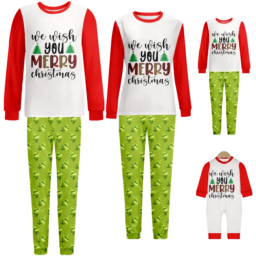 Grinch Christmas Pajamas,Xmas Pajamas For Family,Kid Christmas Pajamas