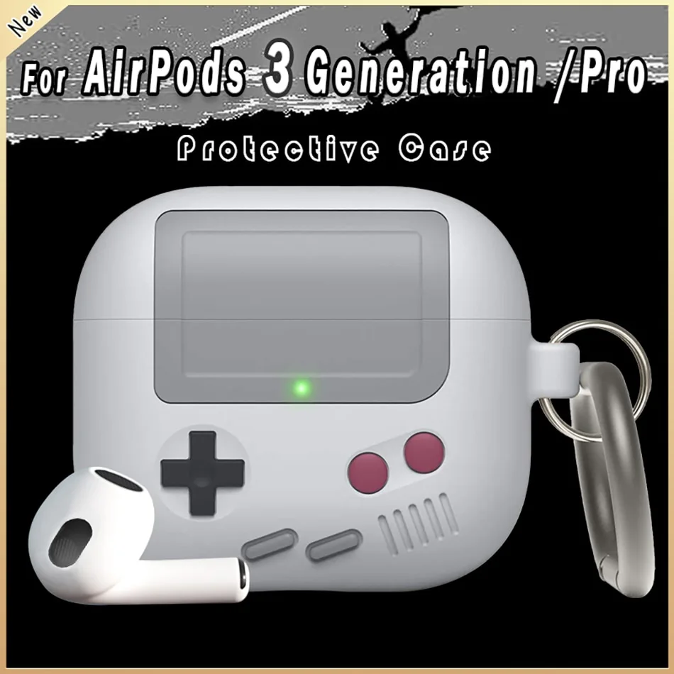 Xnyocn 2021 Case for Airpods 3 Case for Apple Airpods 3rd Generation Game Boy Case for Airpods Pro Silicone Case