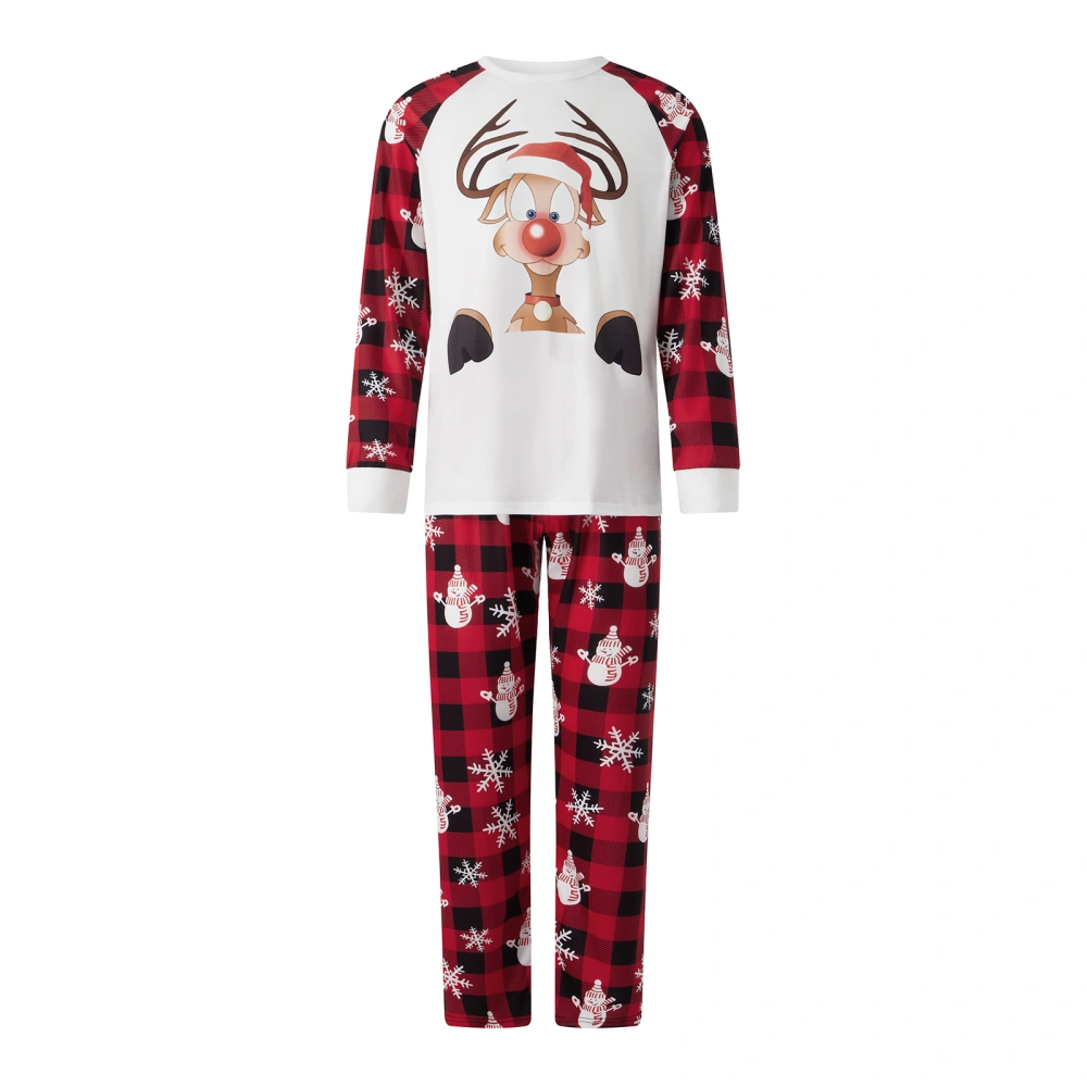 Christmas Pajamas for Family, Long Sleeve Reindeer Tops + Pants