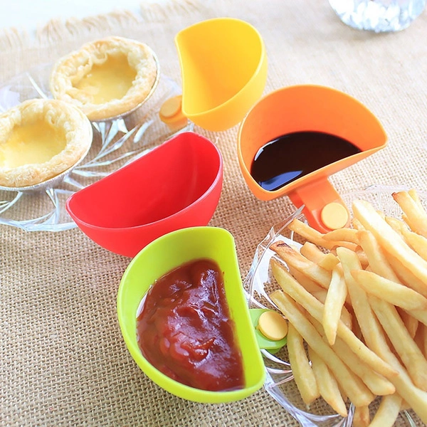 2 PCS Assorted Seasoning Sugar Salad Tomato paste Sauce Dishes Kitchen Clip Bowl Dip Small Seasoning Dish