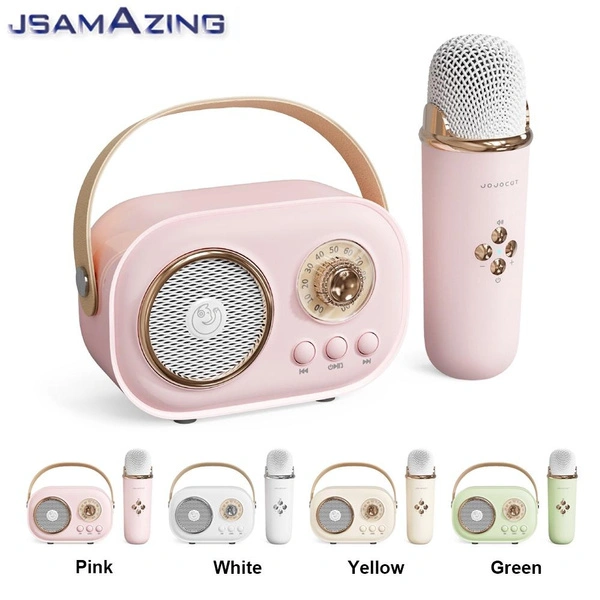 Karaoke Machine for Kids, Mini Portable Bluetooth Karaoke Speaker with 1 Wireless Microphone for Kids Adults, Gifts Toys for Toddler Teens Girls Boys Family Home Party kids karaoke machine for girls portable karaoke machine