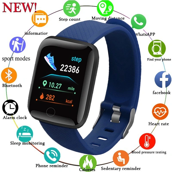 New Men Women Smart Watch Waterproof Smartwatch Sport Smart Bracelet Heart Rate Blood Pressure Monitor Fitness Tracker Watch for Android/ios