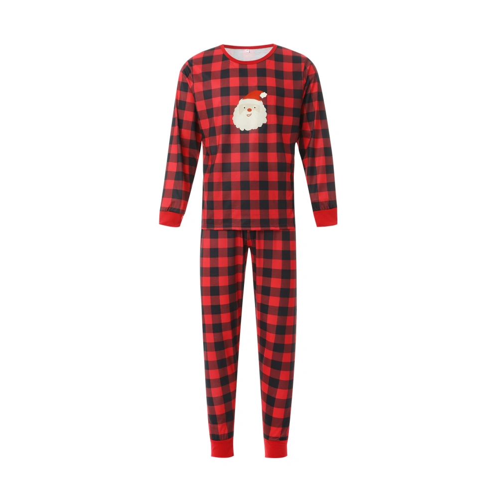 Christmas Parent-child Nightwear Outfits, Long Sleeve Tops and Pants