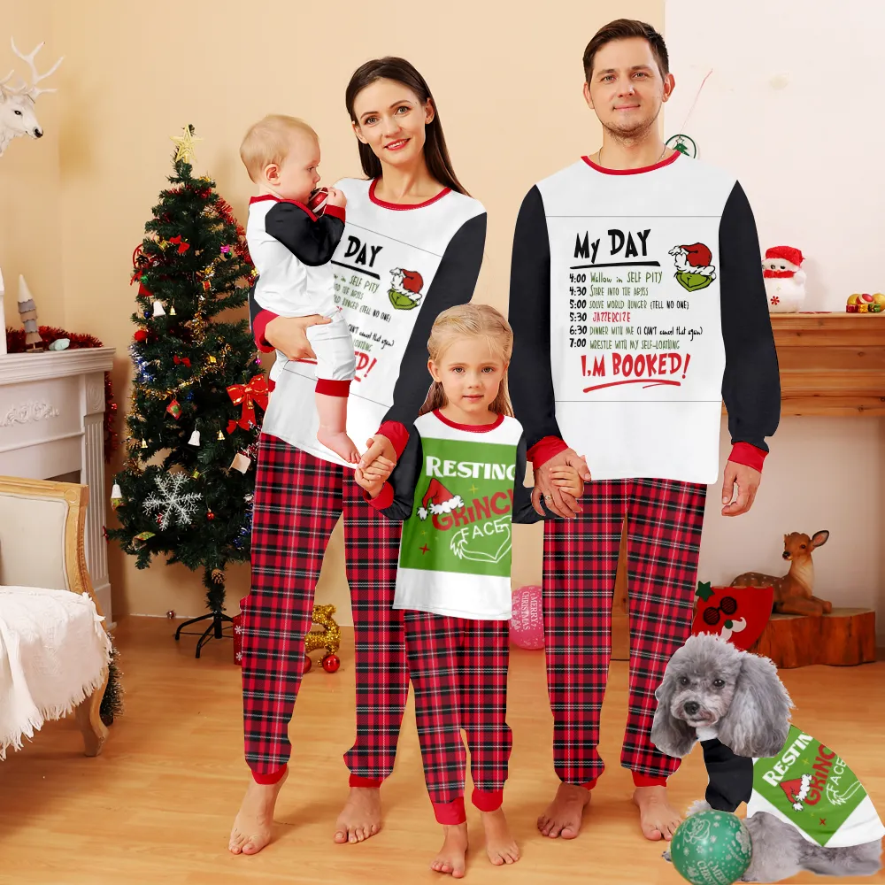 Dr. Seuss Grinch Christmas Pajamas,Pijamas NavideñAsChrismas Pjs For Family