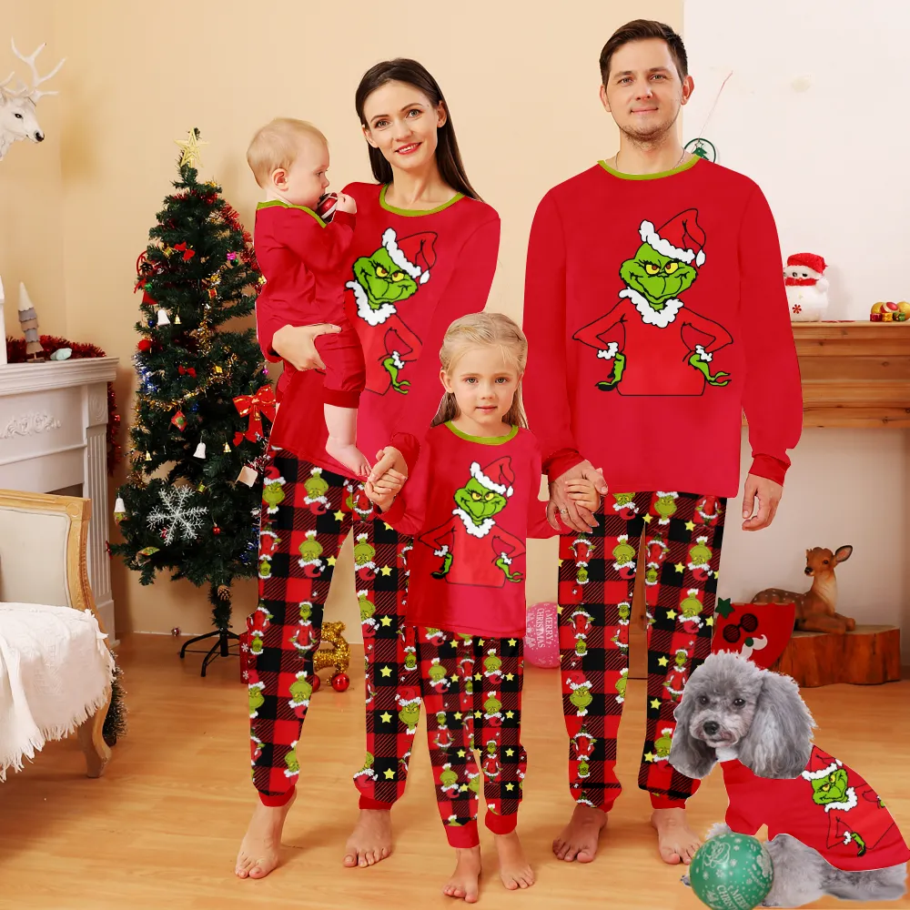 Christmas Grinch Pajamas,Toddler Girl Christmas PajamasWomen Pajamas Set