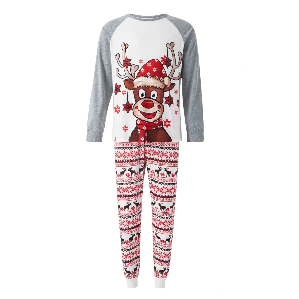 Christmas Family Matching Pajamas Set Elk Print T-shirt + Pants