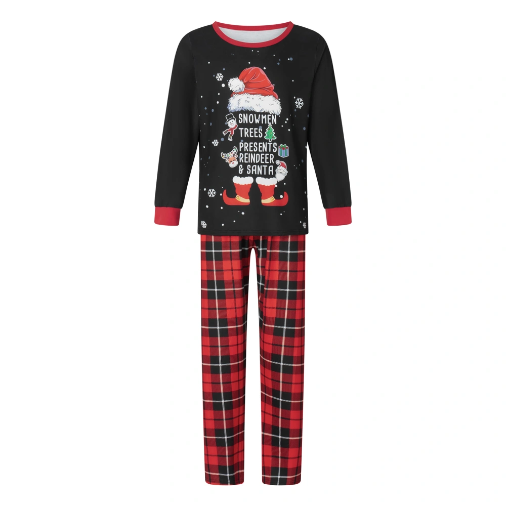 Christmas Pajamas for Family Long Sleeve Cartoon Pattern Tops + Pants