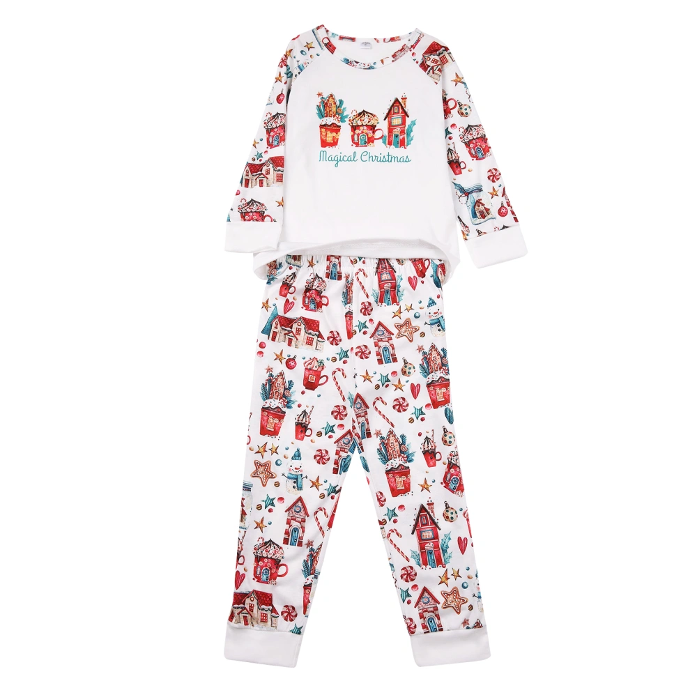 Parent-Children Christmas Pajama, Tops with Pants/Jumpsuit Loungewear