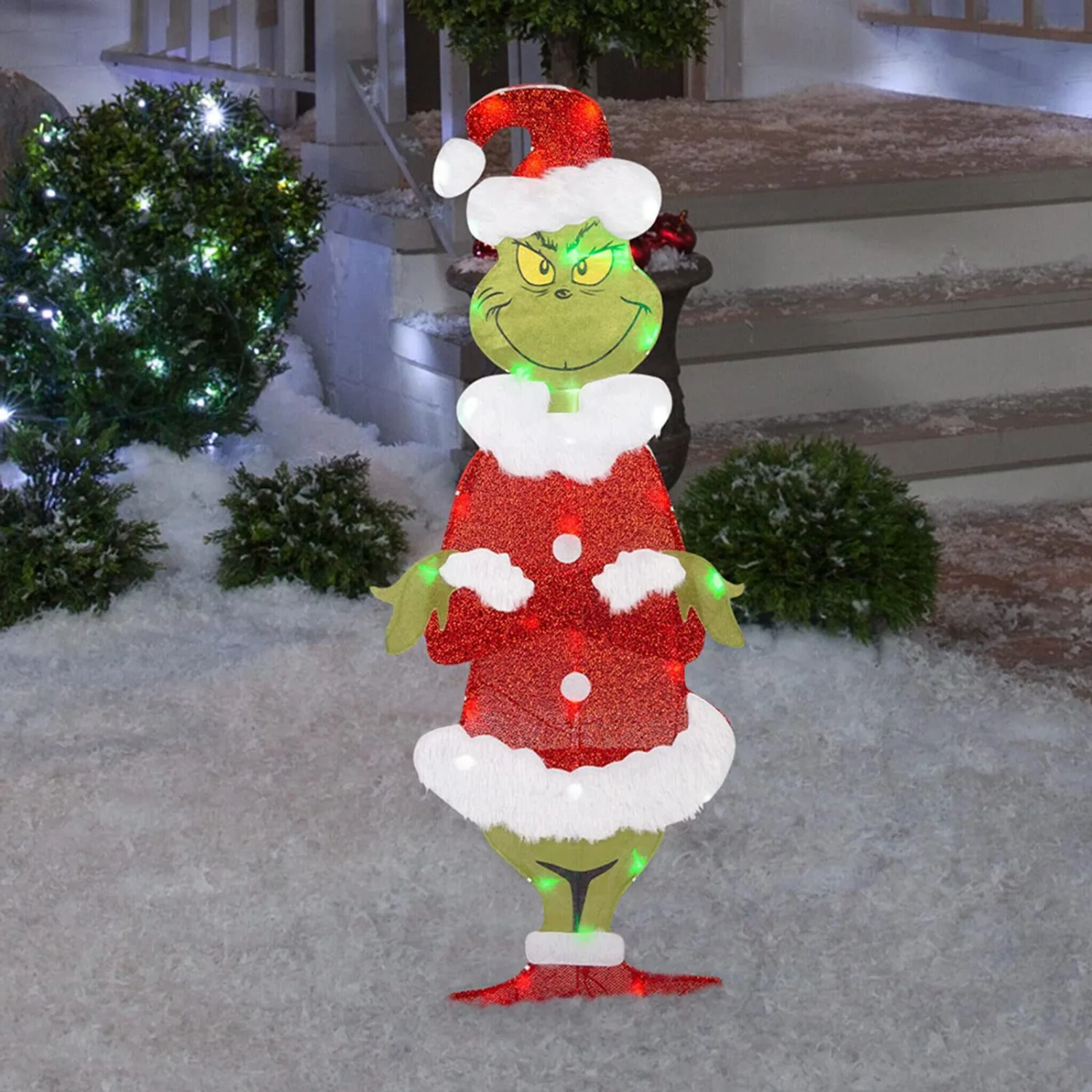 Grinch Christmas Lighting,Home Lighting Acrylic Christmas Decorations LED Lights Outdoor Yard Decoration,A