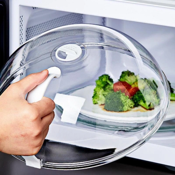 Transparent Transparent Microwave Oven Food Cover Anti Sputtering Anti-oil Cover Reusable Airtight Food Cover Kitchen Heat Resistant Lid