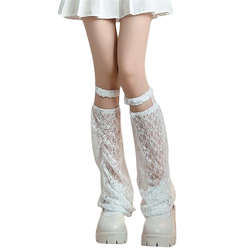 Women Lace Suspender Leg Warmers Super Soft Boots Cuffs Covers