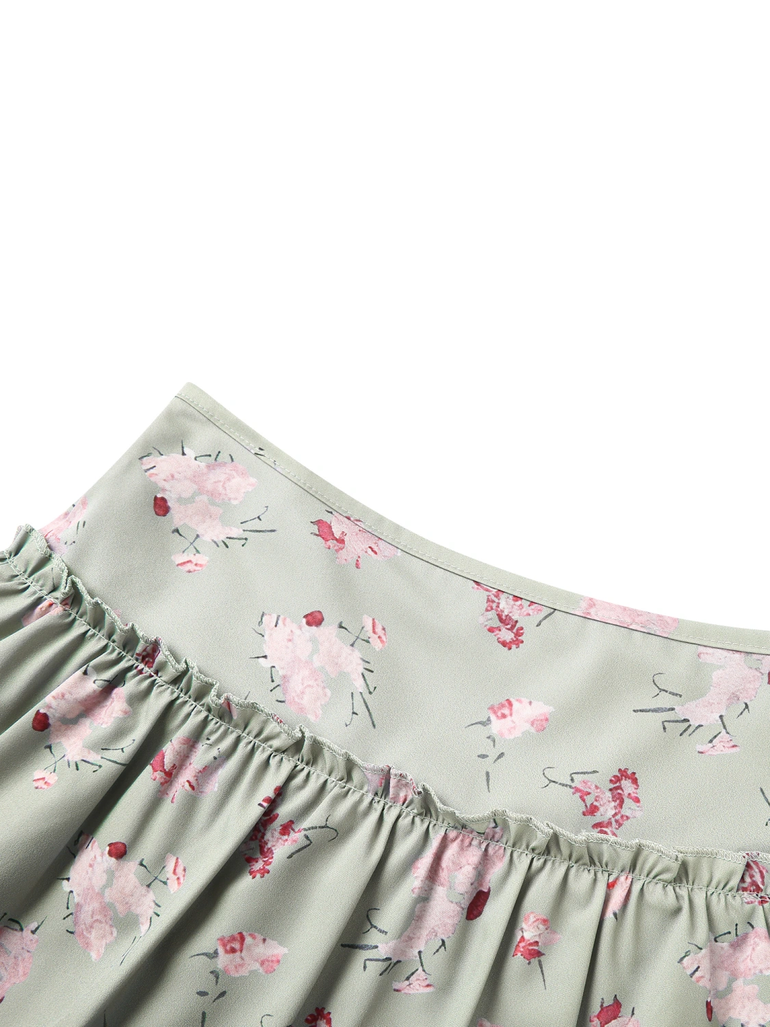Ladies Bust Skirt, Printing Double Layer Splicing Short Half Skirt