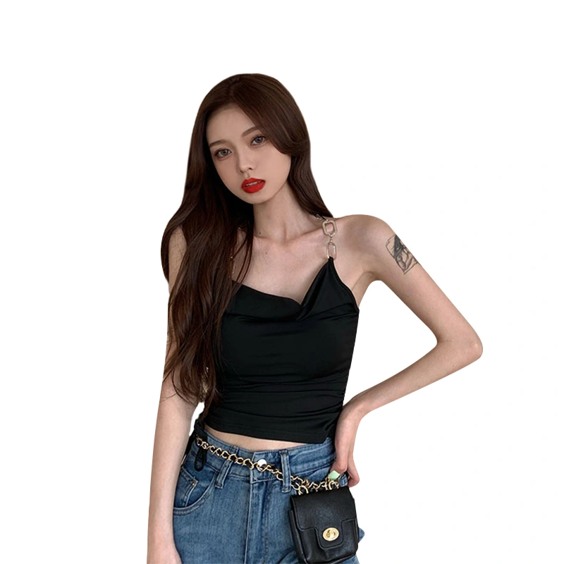 Ladies Summer Slim Midriff-baring Camisole, Backless Sleeveless Tops