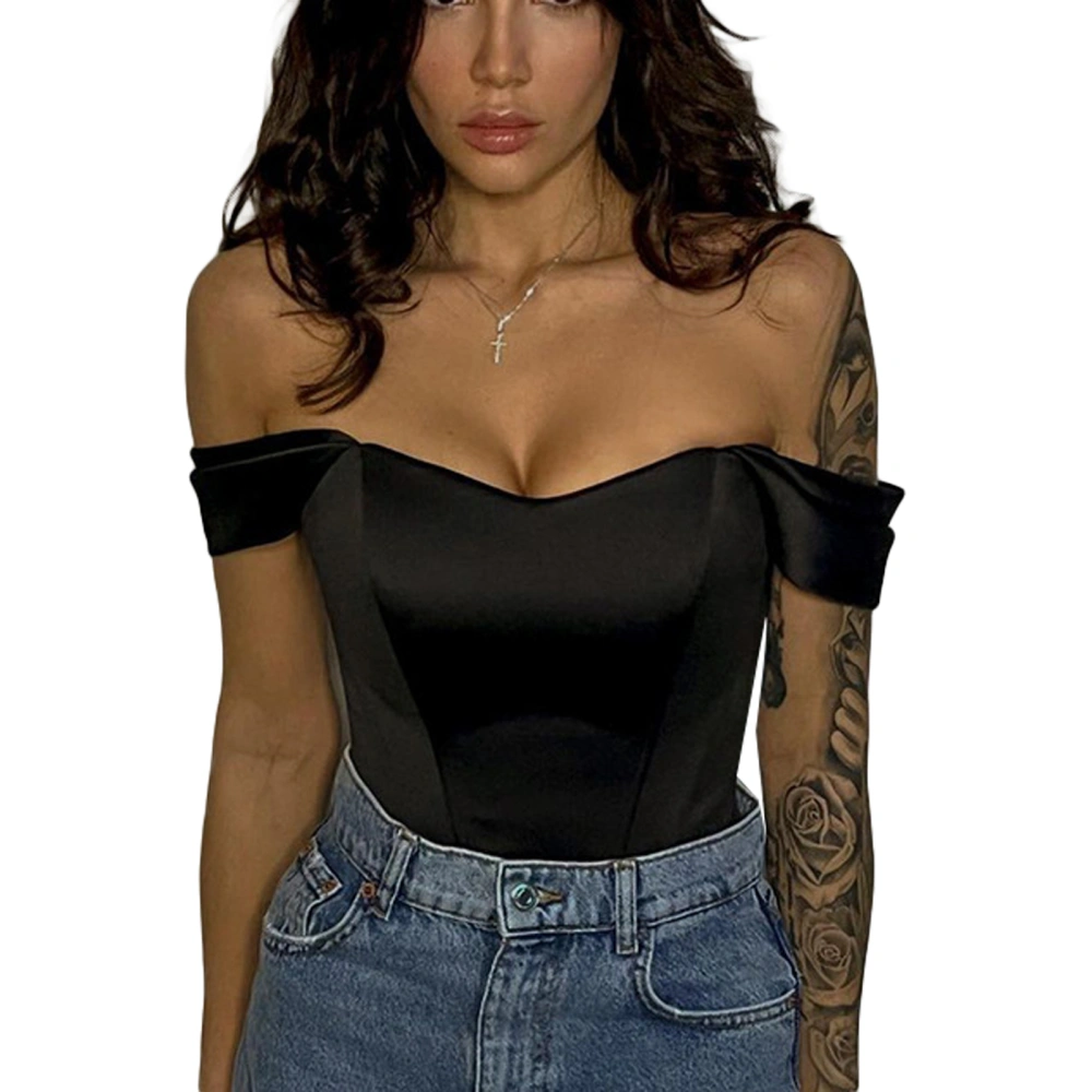 Women's Vest Tops, Off Shoulder Slim Fit Tube Top Summer Clothing