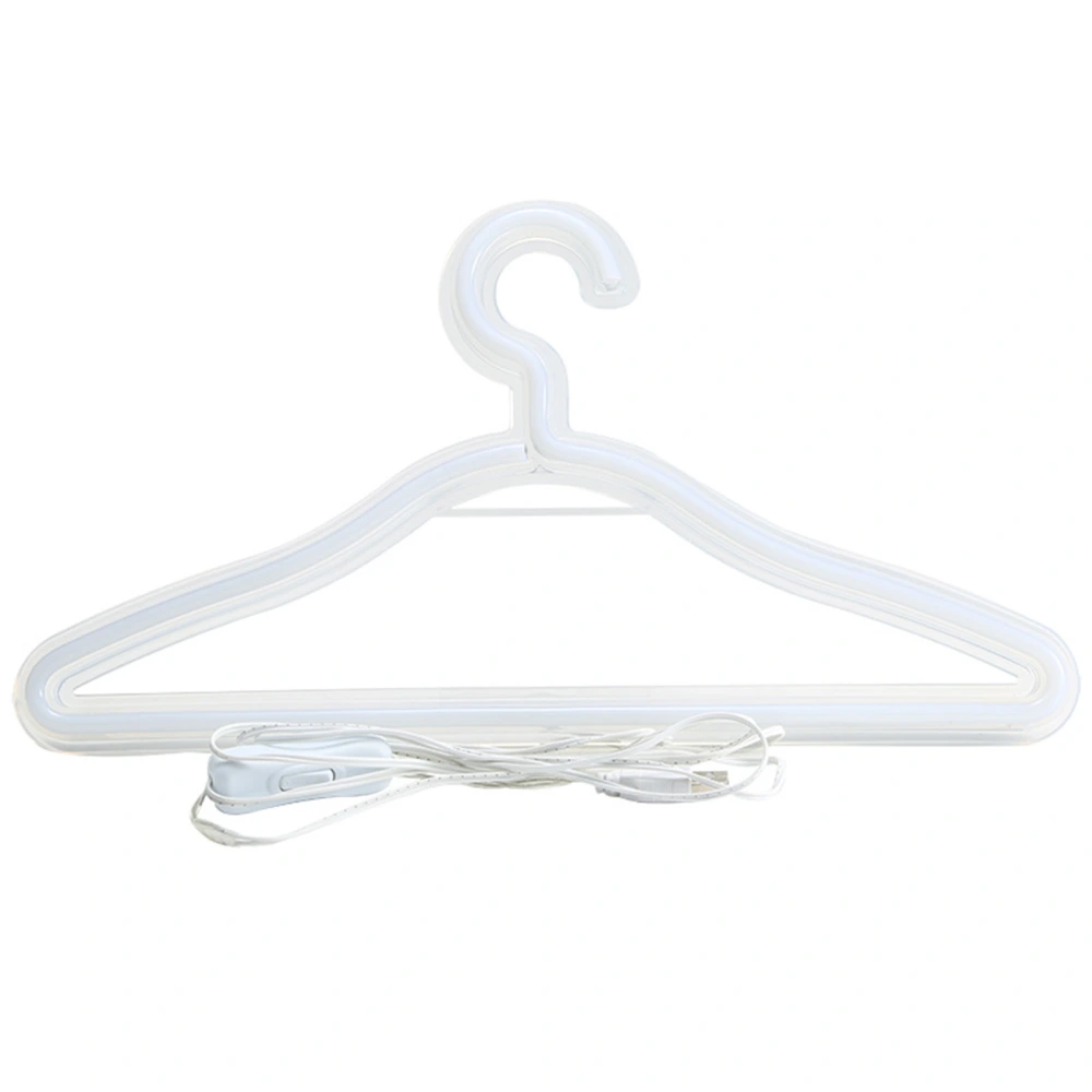 LED Hanger Neon Light, USB Powered Decoration Clothes Rack Tool