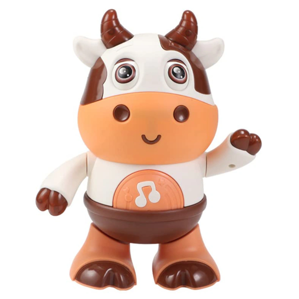 Electric Robot Toy Interactive Light Up Dancing Cartoon Cow with Music