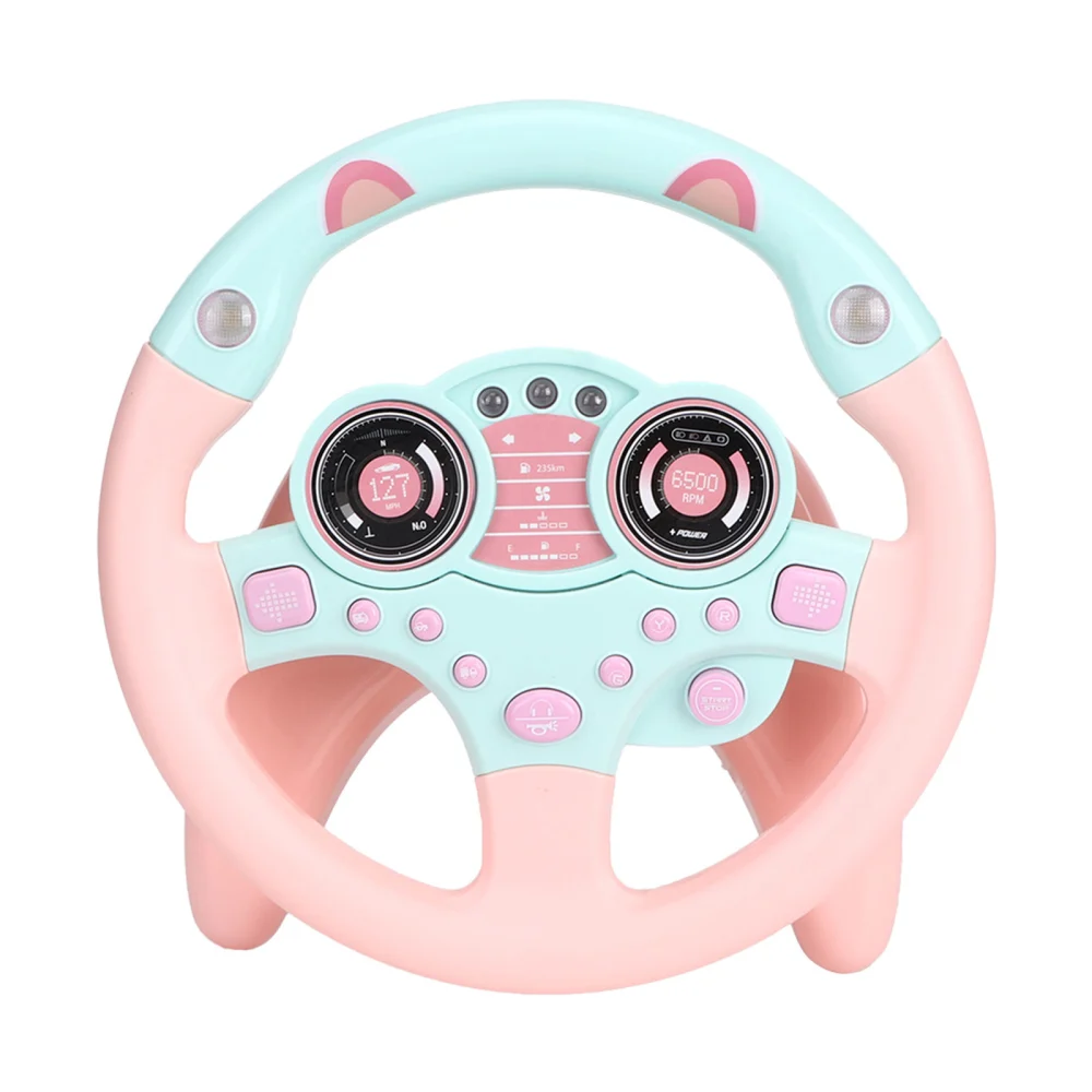 Steering Wheel Toy with Light, Music, Driving Bottom Suction Cup