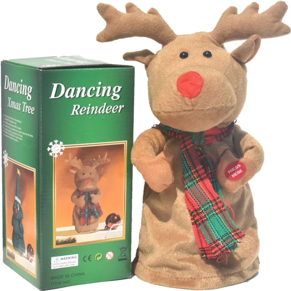 Christmas Reindeer Toy, Electronic Rotatable Reindeer Decoration