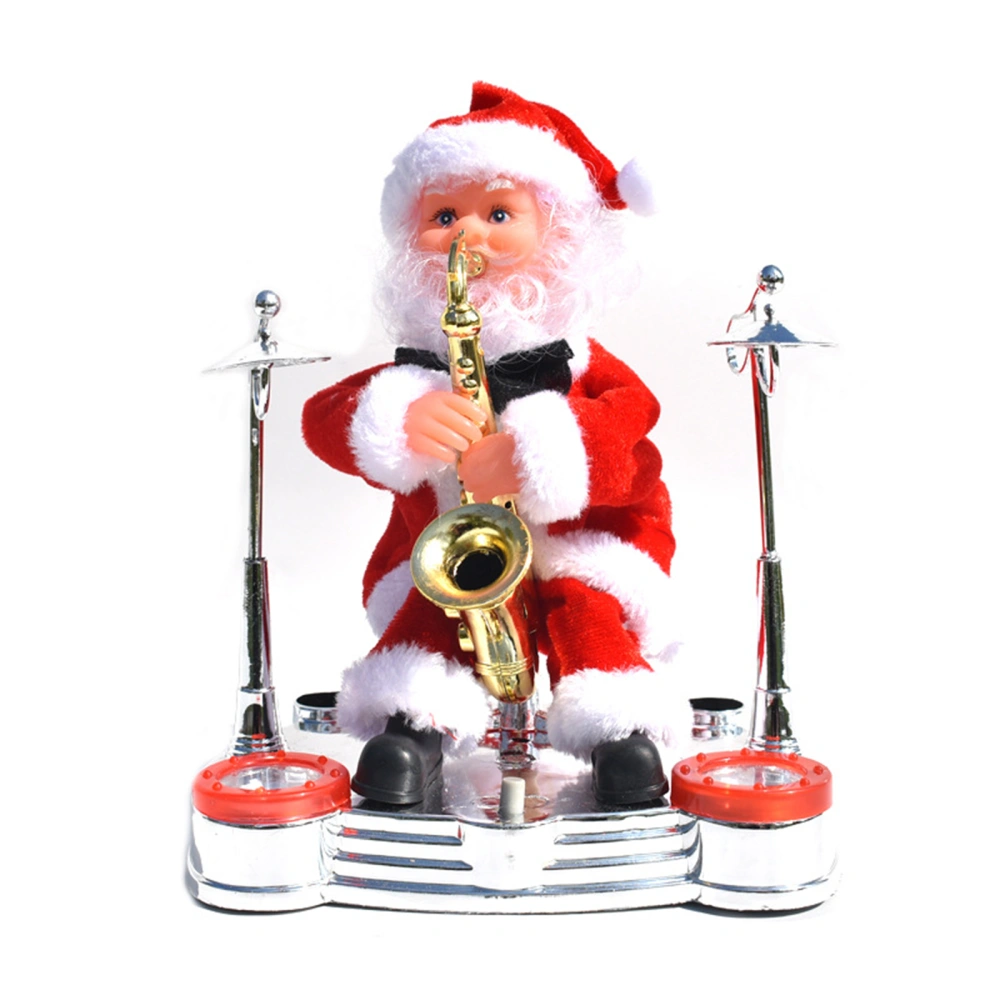 Christmas Santa Claus Resin Ornament, Led Lighting Electric Toy