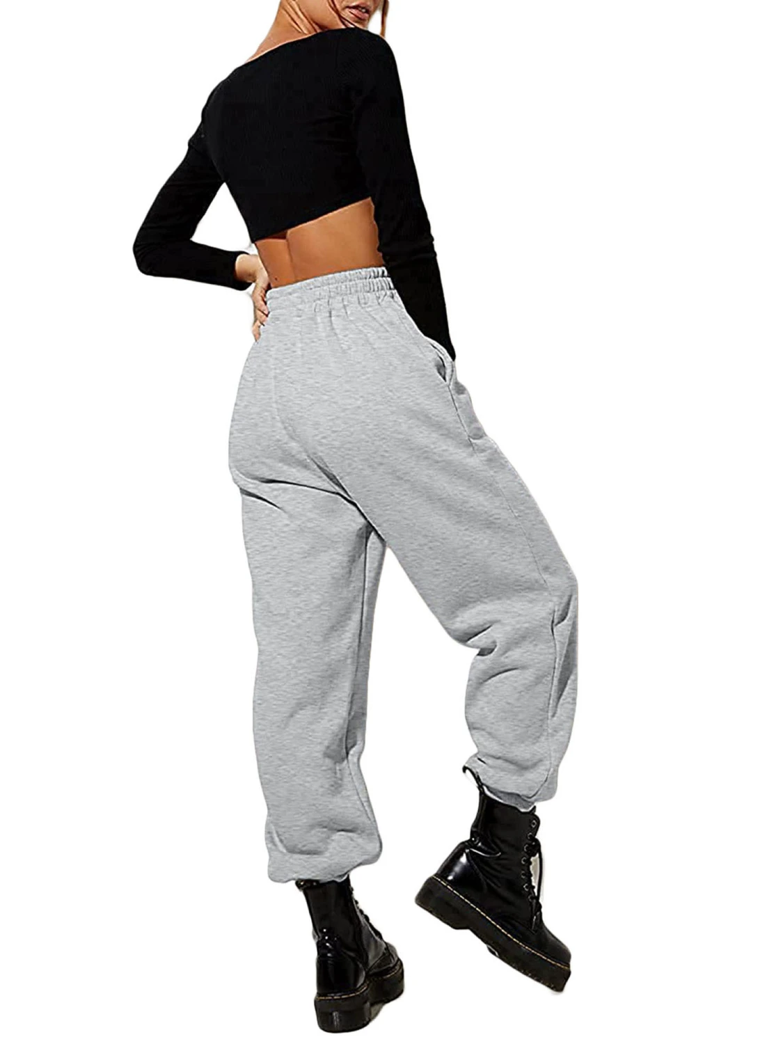 Women Young Girl Sports Style Beam Feet Pant Casual Sweatpants