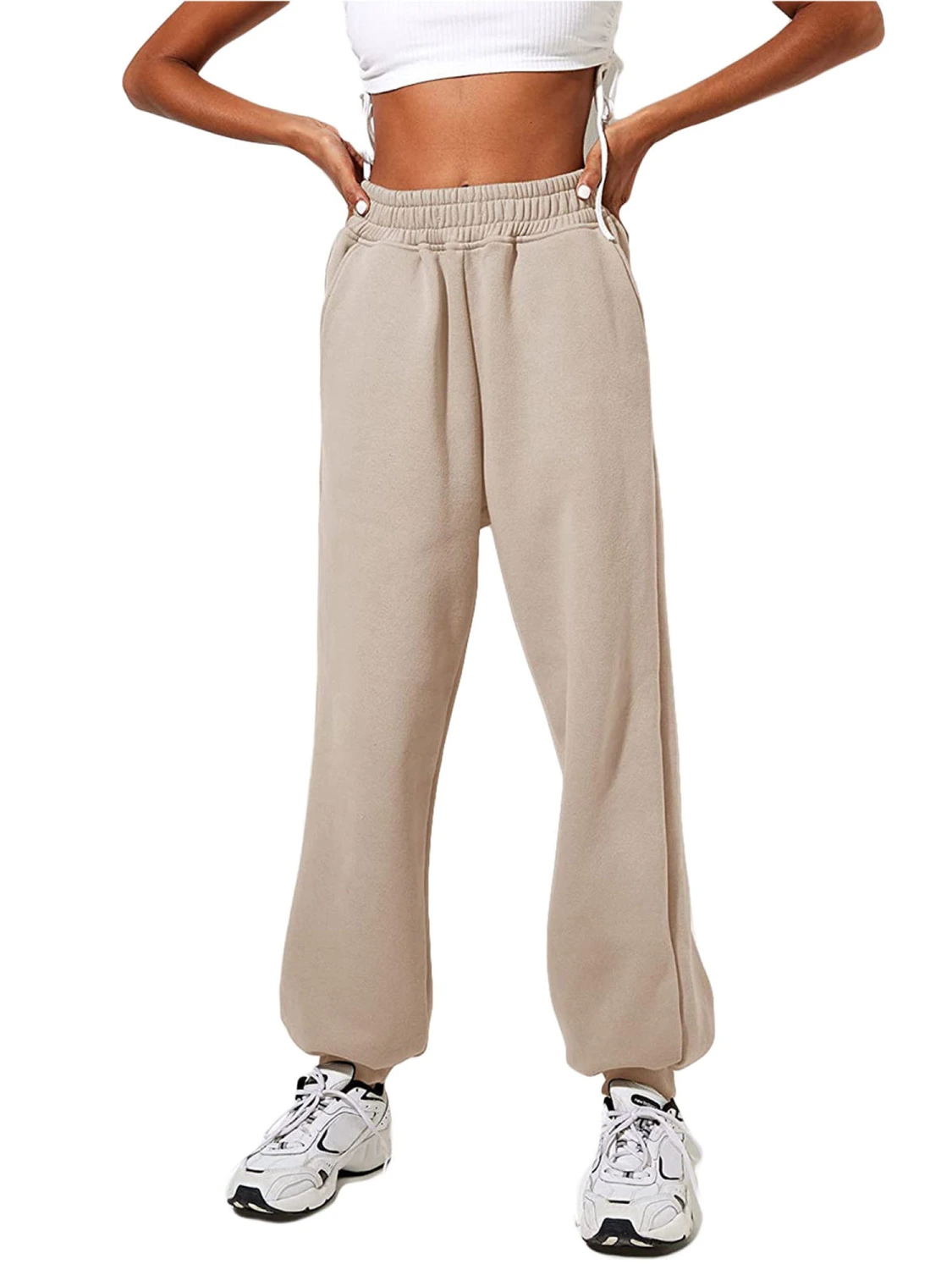 Women Young Girl Sports Style Beam Feet Pant Casual Sweatpants
