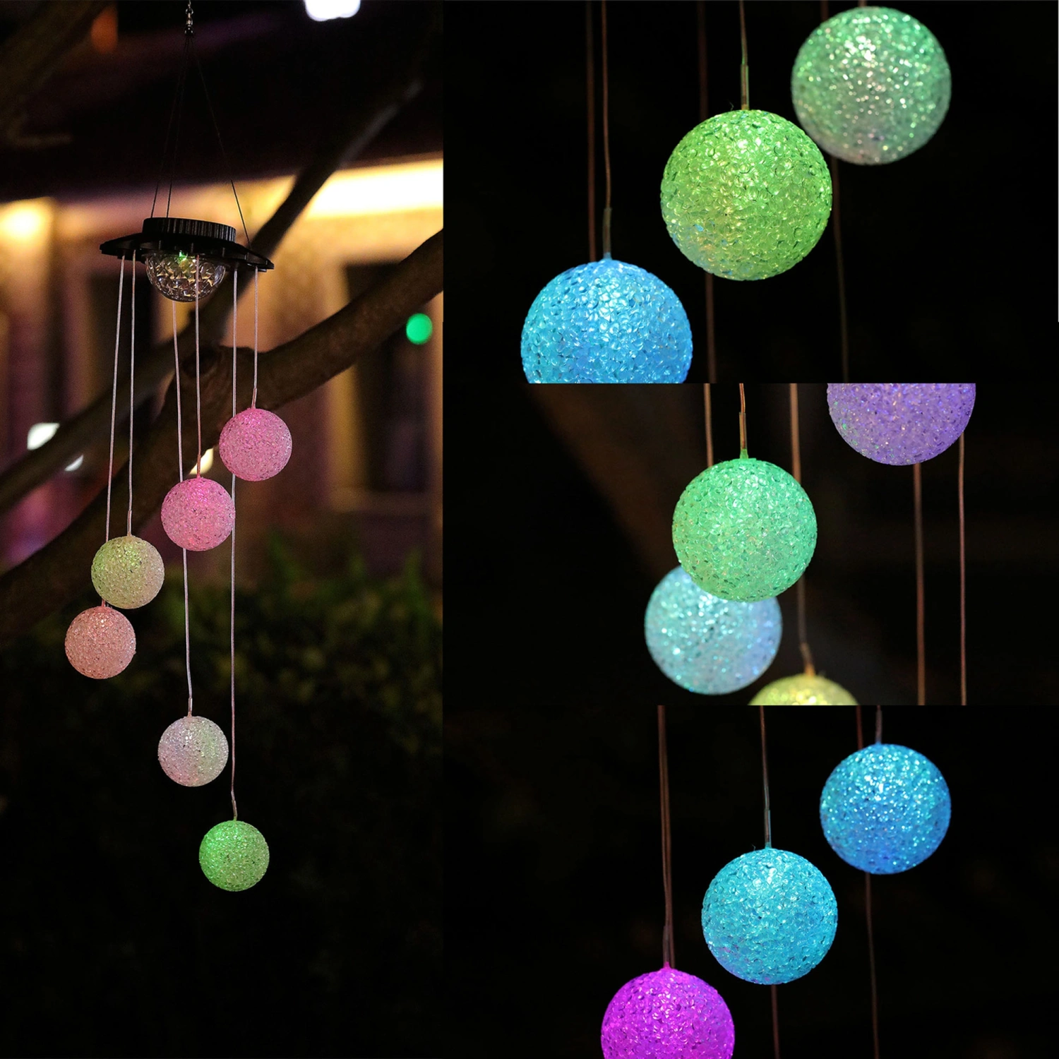 Solar Energy LED Light, Outdoor Waterproof Decorative Chandelier