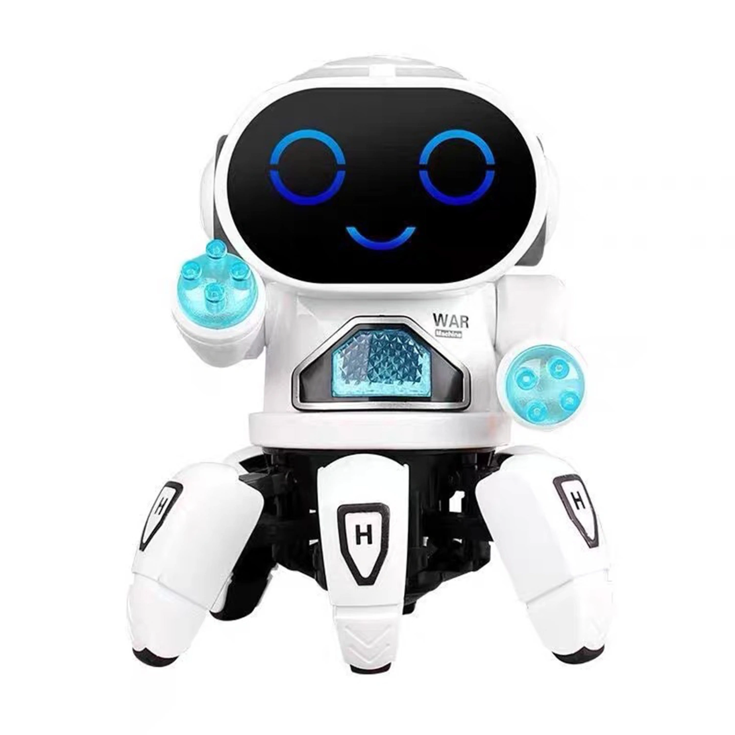 Hexapod Robot Toy with Cool Lighting, Dynamic Music, 360° Rotation