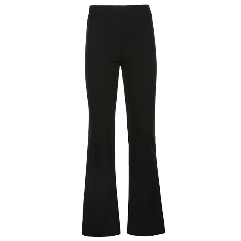 Women Bell-Bottoms Pants Long Slimming Solid Color Pants Trousers 