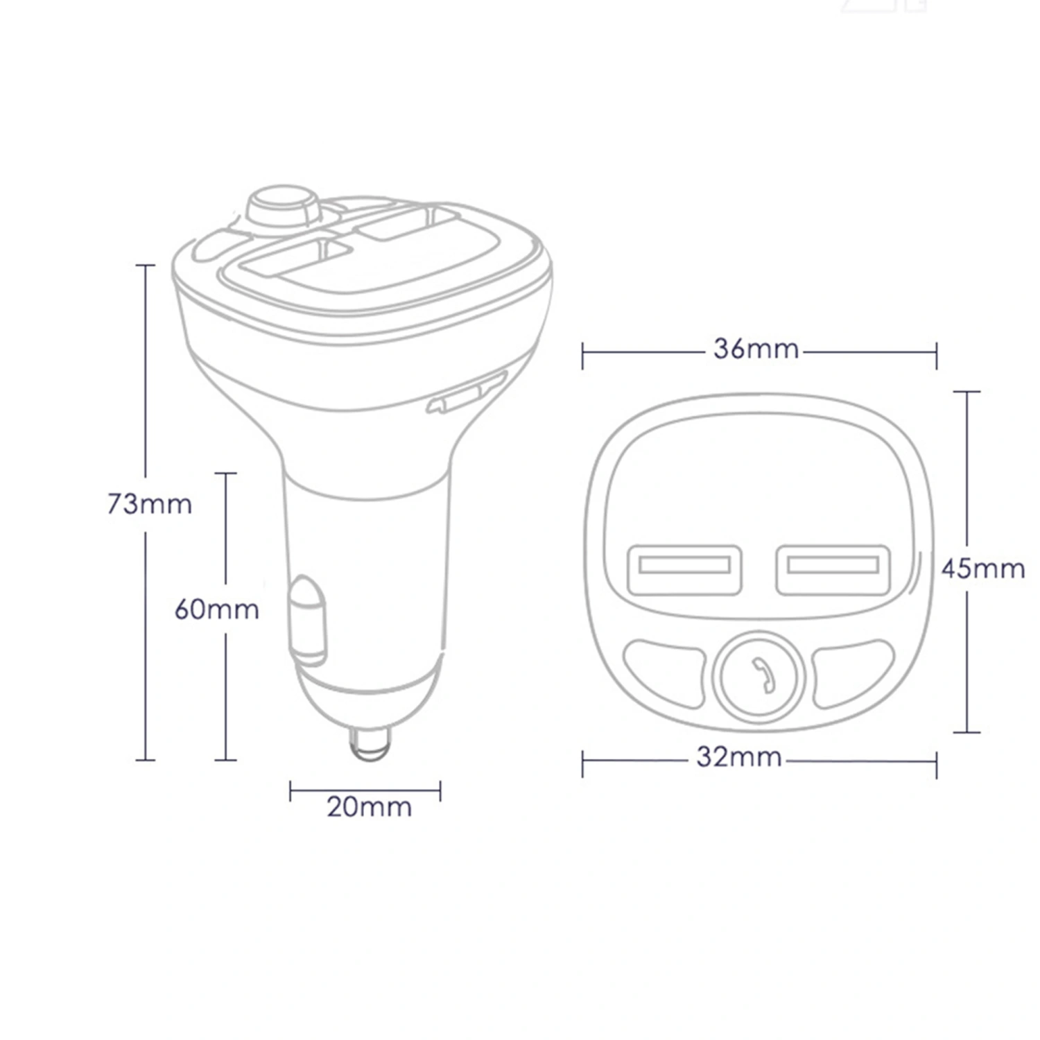 Car Bluetooth QC3.0 Smart Flash Charging Cigarette Lighter Tool