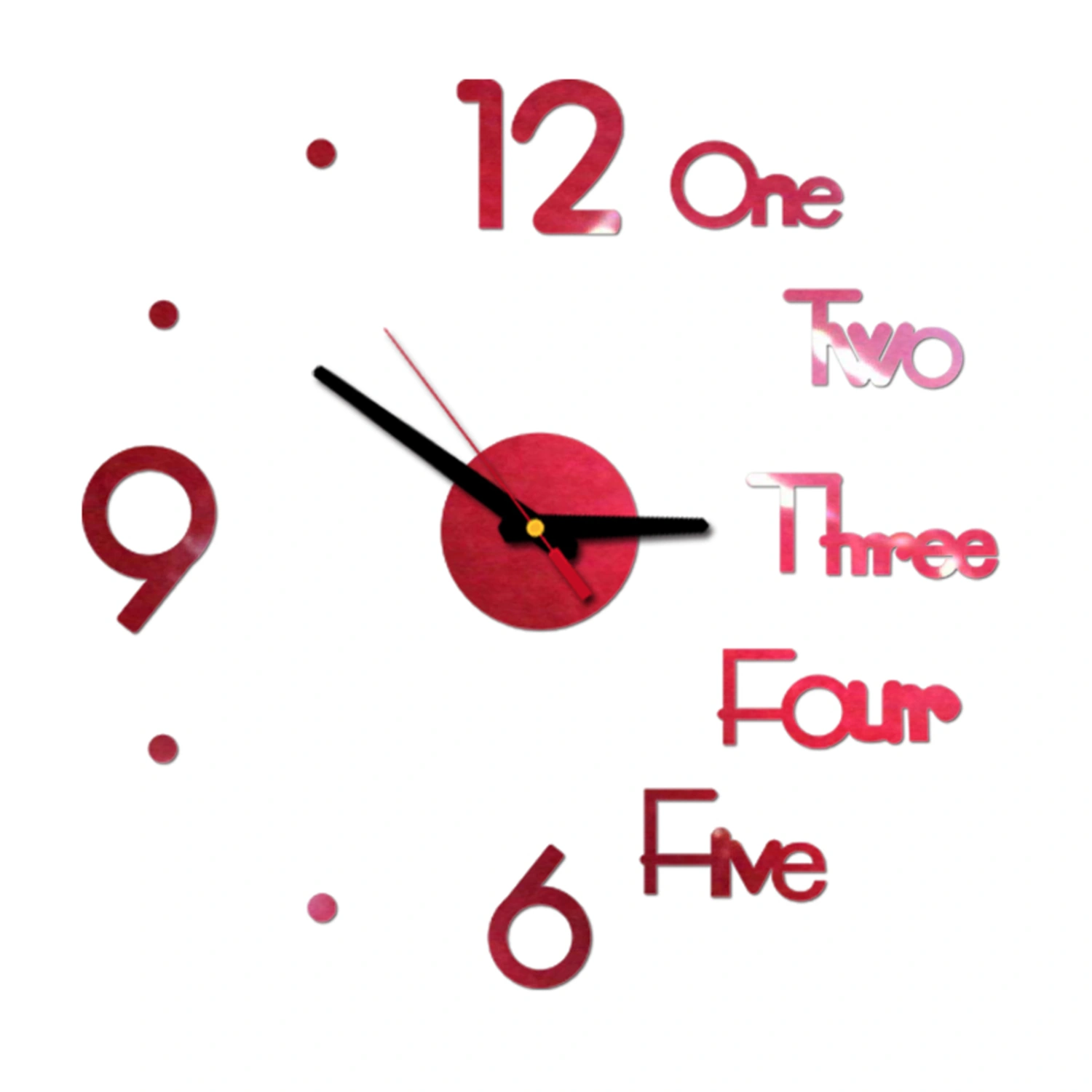 DIY Wall Clock, Letter Numeral Hanging Clock Decorative Ornament
